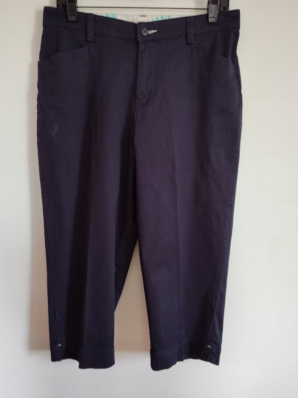 Lee Navy Cotton Capri